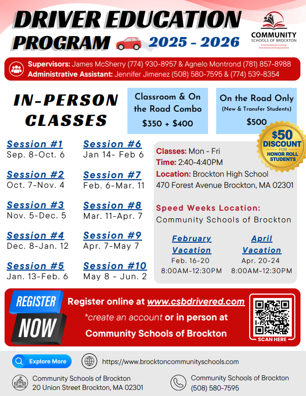 Drivers Ed program - Fall/Winter 2024